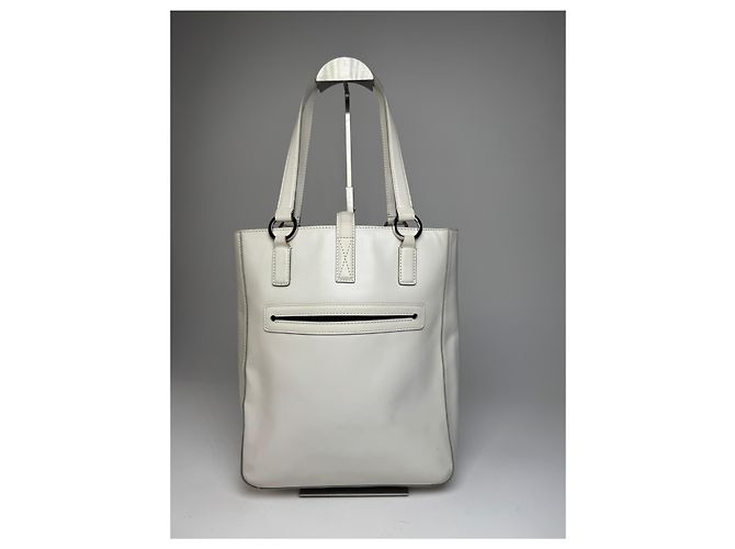 Vintage Givenchy Lederhandtasche Weiß - Ansicht 8