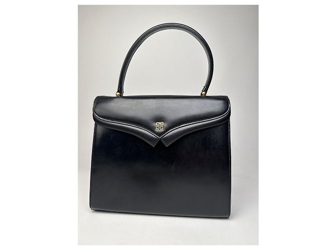 Vintage Givenchy Lederhandtasche schwarz - Ansicht 11
