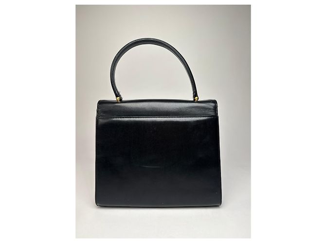 Vintage Givenchy Lederhandtasche schwarz - Ansicht 2