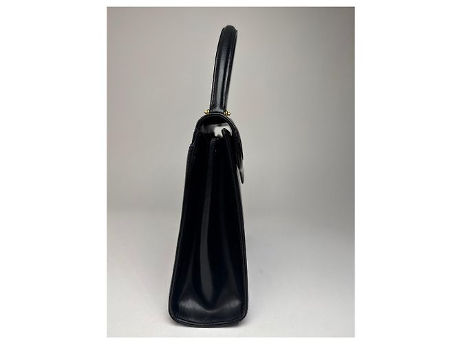 Vintage Givenchy Lederhandtasche schwarz - Ansicht 4