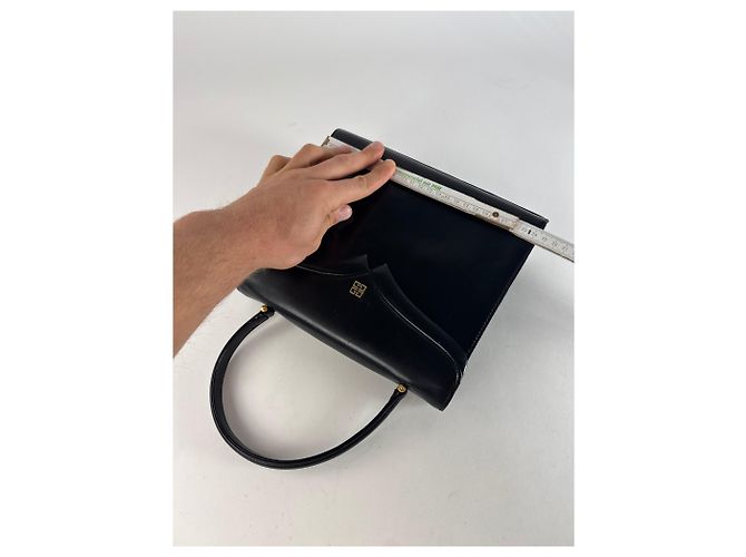 Vintage Givenchy Lederhandtasche schwarz - Ansicht 5