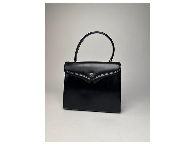 Vintage Givenchy Lederhandtasche schwarz - Ansicht 6