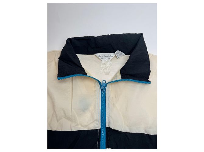 Blouson Vintage Dior Uomo Blu Bianco Nero L Multicolore - vista 6