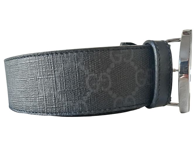 Cinturón Gucci con hebilla entrelazada Negro - vista 2