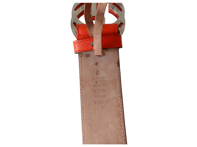 Cintura Gucci Interlocking Arancione - vista 7