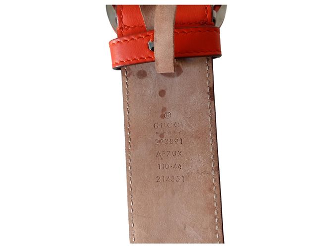 Cintura Gucci Interlocking Arancione - vista 8