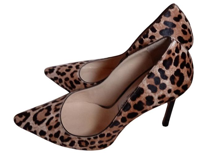 Décolleté Jimmy Choo in pelle leopardata Beige - vista 3