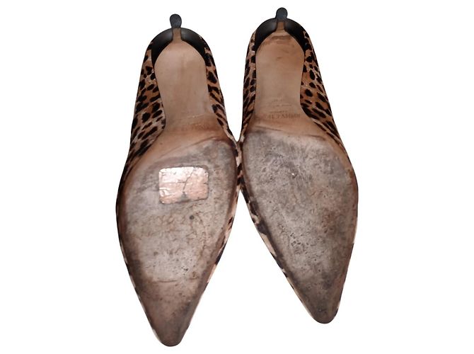 Décolleté Jimmy Choo in pelle leopardata Beige - vista 7