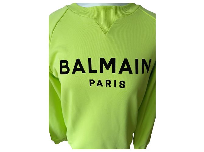Moletom Balmain Verde Neon Algodão - vista 2