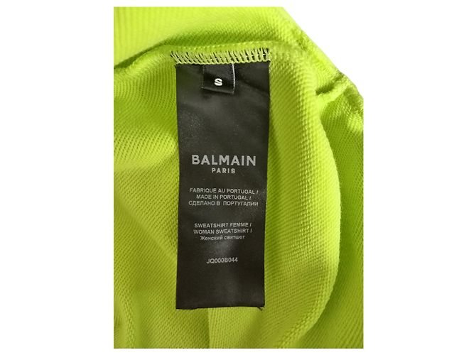 Moletom Balmain Verde Neon Algodão - vista 7