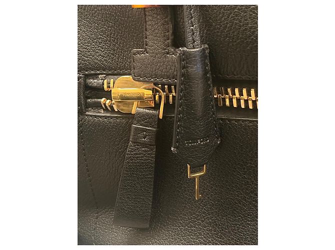 Bolsa Charlotte de couro com detalhes em esmalte grande - Tom Ford - vista 10