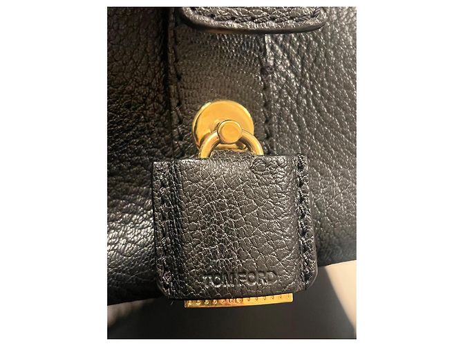 Bolsa Charlotte de couro com detalhes em esmalte grande - Tom Ford - vista 11