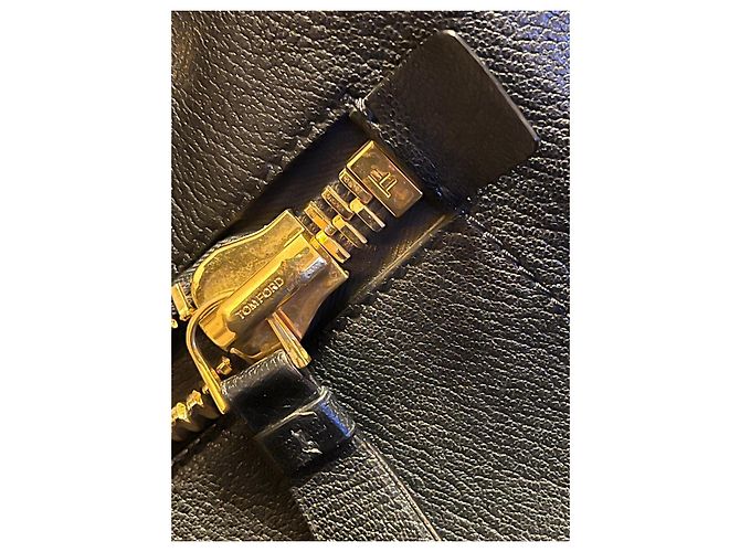 Bolsa Charlotte de couro com detalhes em esmalte grande - Tom Ford - vista 7