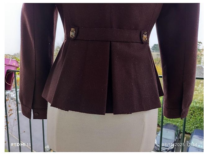 Giacca Miu Miu marrone in lana e nylon - vista 9