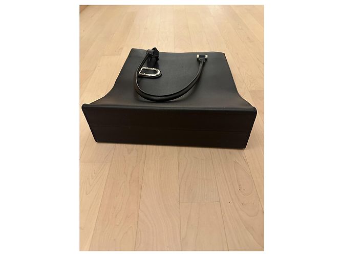 Delvaux Le Jeff Tote Bag Leder Schwarz - Ansicht 10