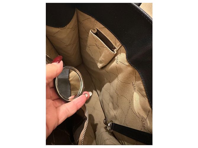 Delvaux Le Jeff Tote Bag Leder Schwarz - Ansicht 11
