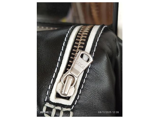 Tod's Lederjacke im Biker-Stil Schwarz - Ansicht 13