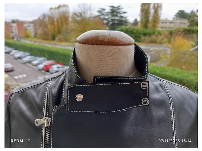 Tod's Lederjacke im Biker-Stil Schwarz - Ansicht 2