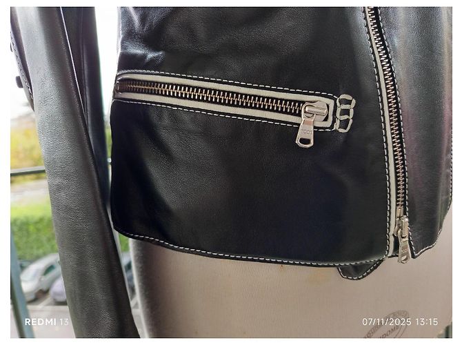 Tod's Lederjacke im Biker-Stil Schwarz - Ansicht 5