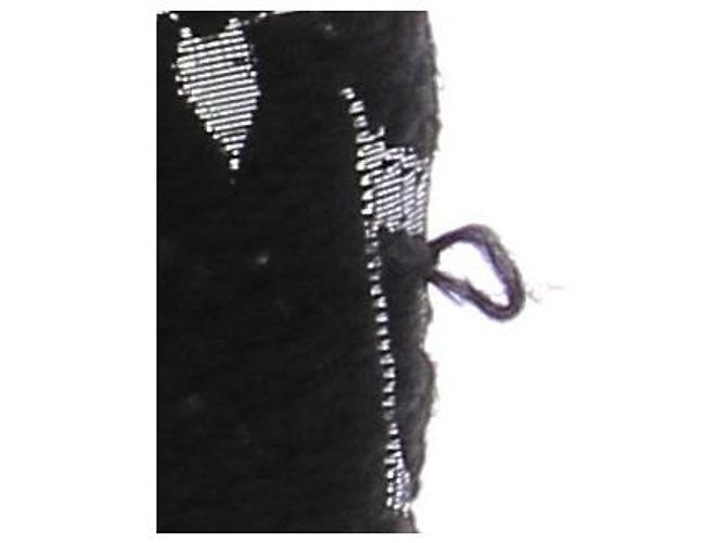 Louis Vuitton Cachecol de lã preto e prateado - vista 4