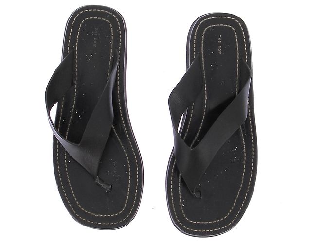 The row Lederflip-flops "GINZA" Schwarz - Ansicht 6