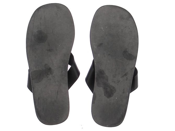 The row Lederflip-flops "GINZA" Schwarz - Ansicht 7
