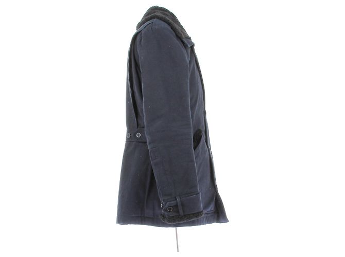Giacca Yves Saint Laurent in cotone blu navy - vista 3