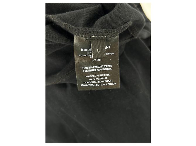 Camiseta negra de algodón Isabel Marant Negro - vista 6