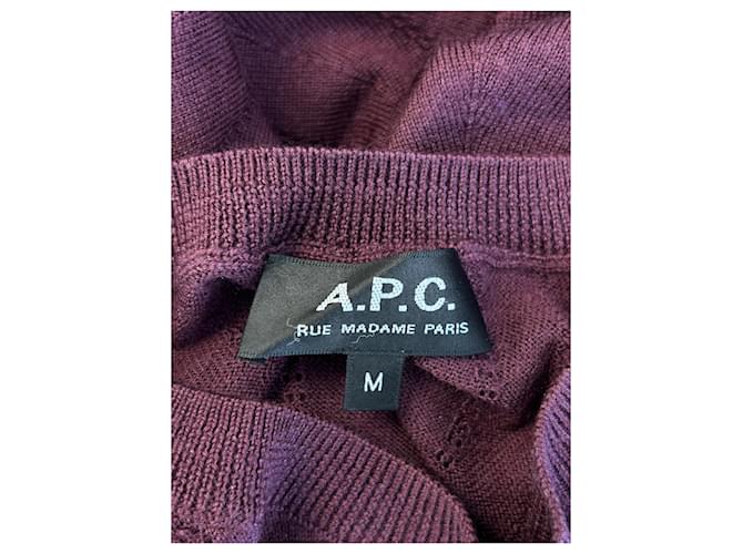 Apc Suéter de lana burdeos - vista 5