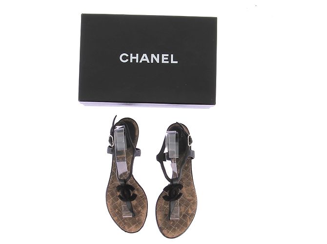 Chanel Sandali in pelle Nero - vista 8