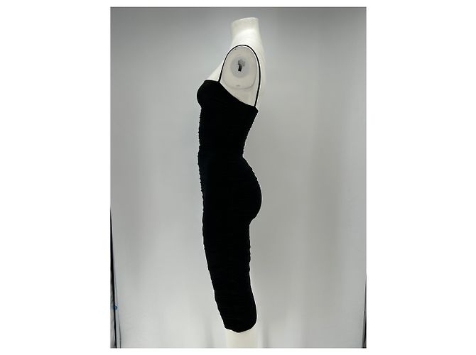 Autre Marque Vestido midi negro plisado WARDROBE NYC - vista 4