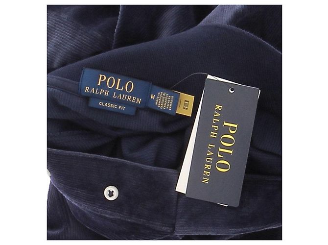 Polo Ralph Lauren Polo marine en velours Navy blue - view 5