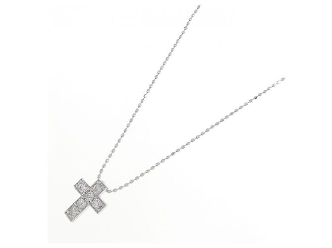 Autre Marque Collana con croce di diamante in oro bianco Au750 Argento - vista 2