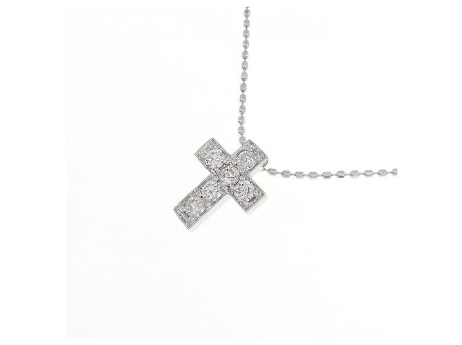 Autre Marque Collana con croce di diamante in oro bianco Au750 Argento - vista 3