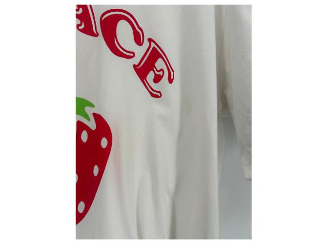 Autre Marque Camiseta branca com morango Branco - vista 3