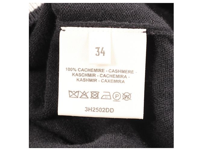 Vestido de cachemira BRIDES de GALA de Hermès Negro Beige Naranja - vista 4
