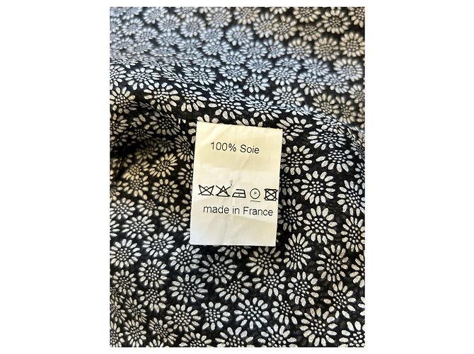 Autre Marque Abito stampato in seta nero SNOW - vista 6