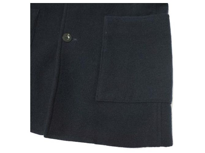 Autre Marque Abrigo de lana melton suave Fujito Azul Azul marino - vista 5