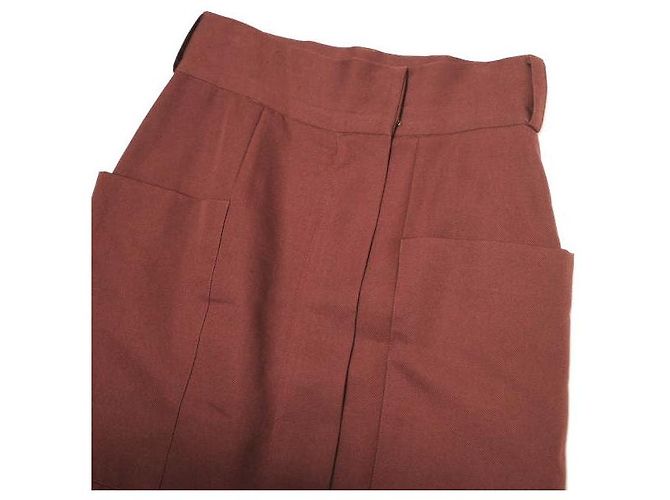 Autre Marque Falda de gabardina de lana LIBRARY nano universe Castaño - vista 4