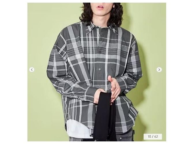 Autre Marque CAMICIA STANDARD CITEN Camicia di cotone Grigio - vista 3