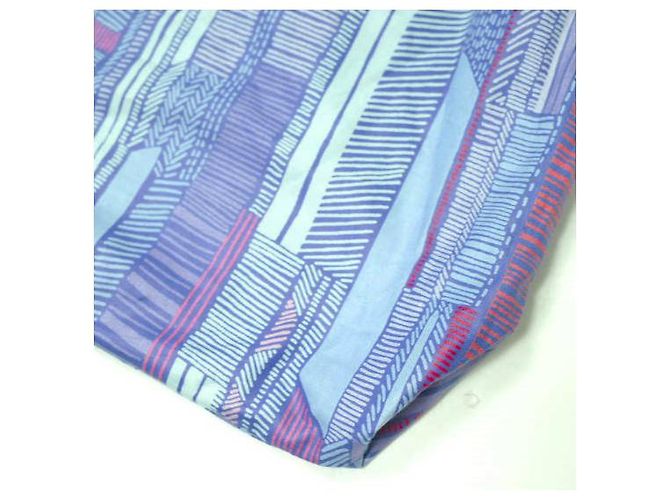 Autre Marque Borsa a spalla reversibile in cotone batik africano MANDRAKE Rosa Blu - vista 8