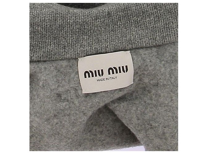 Miu Miu Wollcardigan in Grau - Ansicht 5