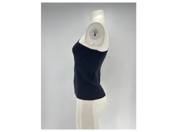 Top asymétrique noir en viscose Ba&Sh - vue 4