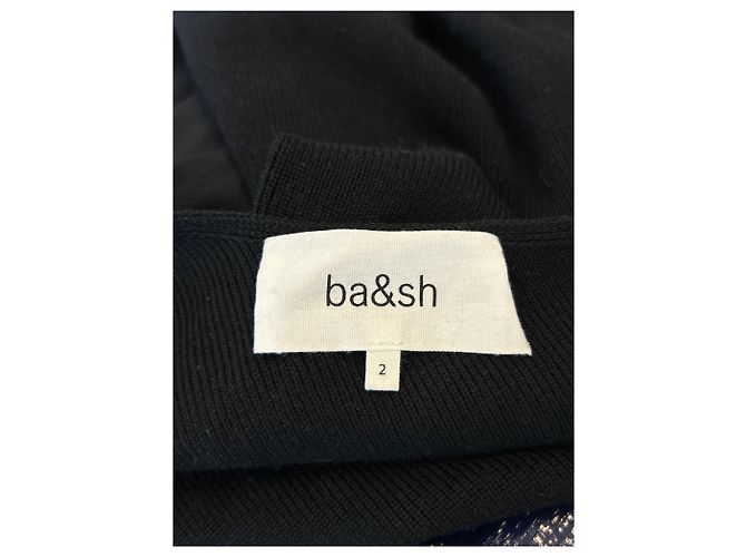 Top asymétrique noir en viscose Ba&Sh - vue 5