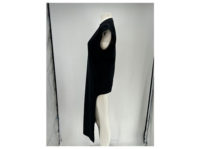 Top lungo nero davanti maniche corte Phoebe Philo - vista 4