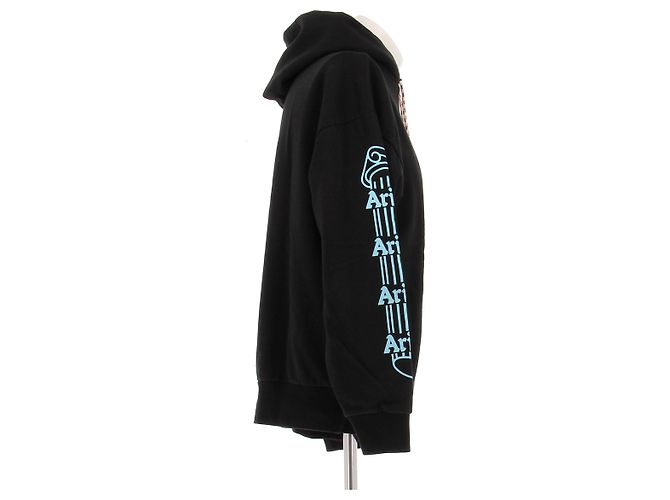 Autre Marque ARIES Kapuzenpullover schwarz mit mehrfarbigem Logo - Ansicht 3