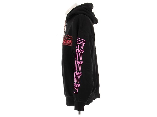Autre Marque ARIES Kapuzenpullover schwarz mit mehrfarbigem Logo - Ansicht 4