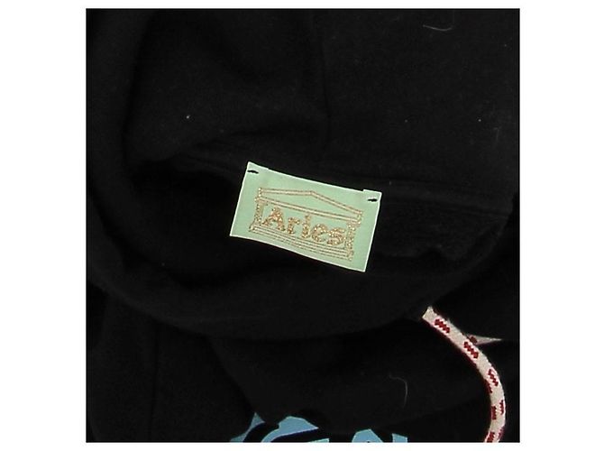 Autre Marque ARIES Kapuzenpullover schwarz mit mehrfarbigem Logo - Ansicht 5