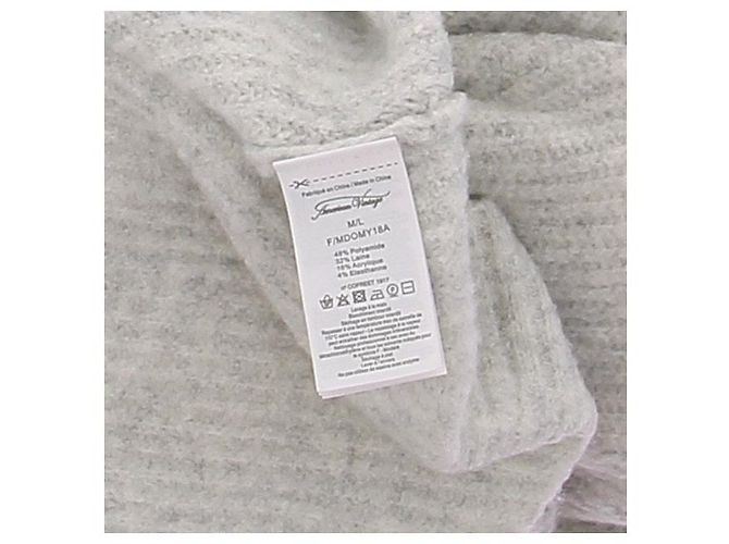 American Vintage Wollmischung Pullover Grau Hoher Kragen M - Ansicht 5
