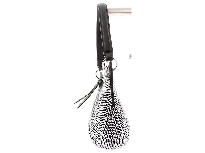Ba&Sh Borsa a mano con strass "Swing" Argento - vista 4